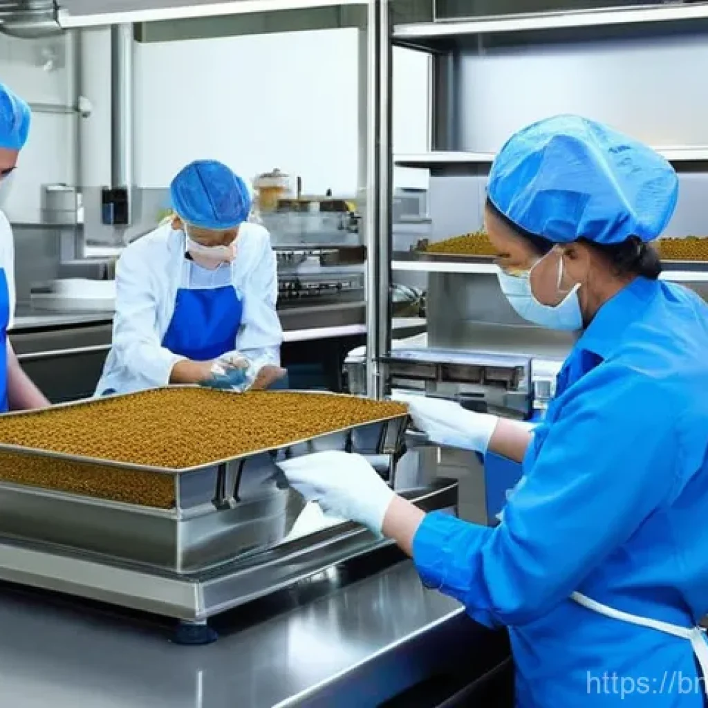 곤충단백질의 저장 및 보관 방법 - **Prompt 1: The Initial Preparation of Insect Protein Powder**
"A clean, well-lit kitchen or lab...