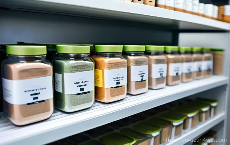곤충단백질의 저장 및 보관 방법 - **Prompt 1: The Initial Preparation of Insect Protein Powder**
    "A clean, well-lit kitchen or lab...