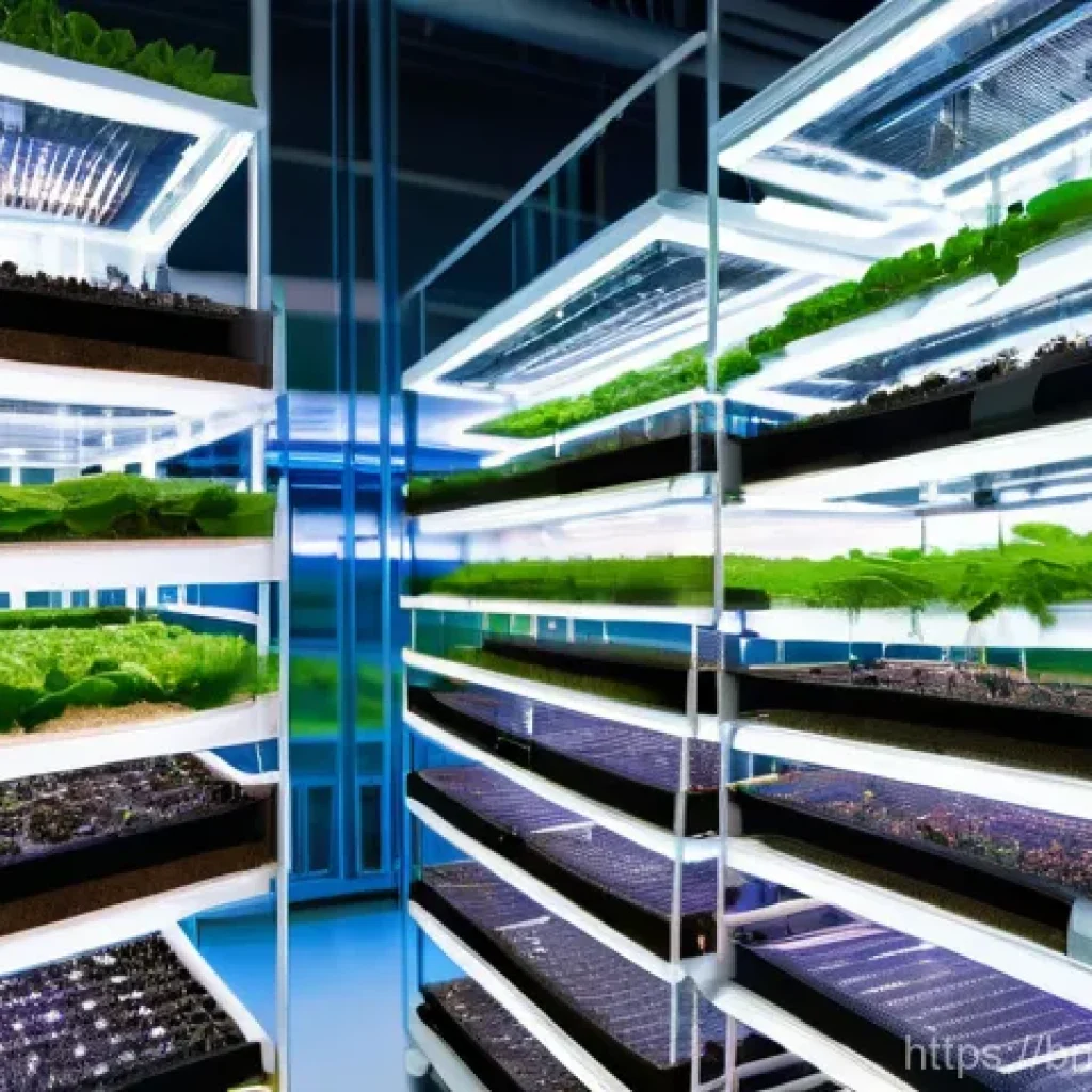 곤충단백질의 혁신적인 제조 기술 - **Prompt 1: Futuristic, Sustainable Insect Protein Farm**
"A highly sterile and futuristic indoo...