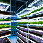 Home 22 곤충단백질의 혁신적인 제조 기술 - **Prompt 1: Futuristic, Sustainable Insect Protein Farm**
"A highly sterile and futuristic indoo...