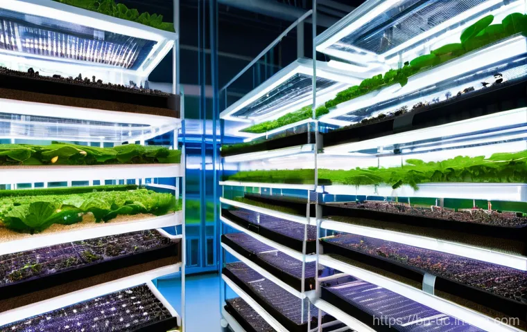 곤충단백질의 혁신적인 제조 기술 - **Prompt 1: Futuristic, Sustainable Insect Protein Farm**
"A highly sterile and futuristic indoo...